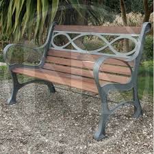 Amazon De Bank Aus Holz Und Gusseisen Houston Papillon Typ Schwere 45 Kg Patio Garden Garden Bench Outdoor Decor