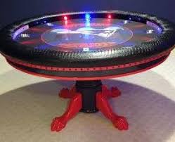 Round Poker Table Bright Colored Led Lights Claw Feet Custom Felt Poker Table Round Poker Table Custom Poker Tables