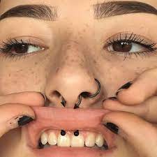 Bodysuittattoos Earpiercings Facepaintings Japanesetattoos Face Piercings Septum Piercing Jewelry Earings Piercings
