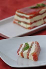 Presse De Tomate Mozzarella Et Basilic Terrine Sans Cuisson Blog Cuisine Avec Du Chocolat Ou Thermomix Mais Pas Que Tomates Mozzarella Terrine Recettes De Cuisine