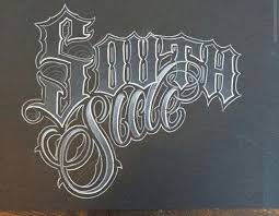 South Side Graffiti Lettering Calaveras Art Tattoo Lettering