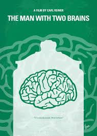 No390 My The Man With Two Brains minimal movie poster ... ' Poster,  picture, metal print, paint by Chungkong Art | Displate