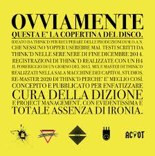 Hai voglia, uso dirlo anch'io. Thinking About Thinking M O A N X Think D Think D
