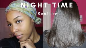 Gather your hair or dreads into a loose bun near the back of your head. How To Wrap Your Hair Night Time Routine For Straight Hair Silk Press Youtube