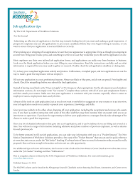 Job application tips