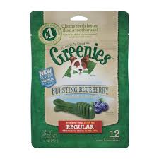 Greenies Dental Chews Regular Size Blueberry Flavour 340g