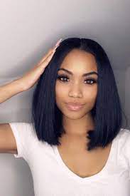 Straight Hairstyles For Black Women 100 Unprocessed Virgin Human Hair Sew In Weave Bundles With Frontal Closure D Hair Styles Short Hair Styles Bob Hairstyles
