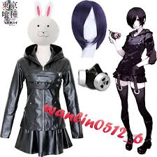 Tokyo Ghoul Anime Kirishima Touka Black Outfit Dress Cosplay Costume Full Set Clothing Shoes Accessories Tokyo Ghoul Cosplay Cosplay Outfits Anime Outfits