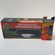 Zoo Med 12 Naturalistic Terrarium Hood And High Range Reptile Thermometer Zoo Med Reptiles Thermometer