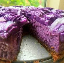 No Bake Ube Cheesecake With Macapuno Easy To Make Without An Oven Even Your Kids Can Hel Ube Cheesecake Recipe Sweet Potato Cheesecake Filipino Food Dessert