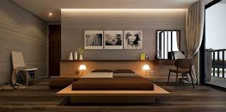 Grey Walls Dark Wooden Floor Low Bed Bedroom Design Ideas Black And White Hanging In 2020 Minimalist Bedroom Decor False Ceiling Living Room Minimalist Bedroom Design