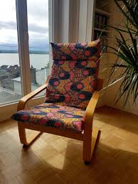 African Wax Print Cover Ikea Armchair Poang Pink In Etsy Ikea Armchair Printed Chair Armchair