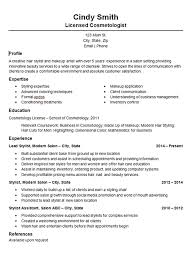 cosmetology salon stylist resume example