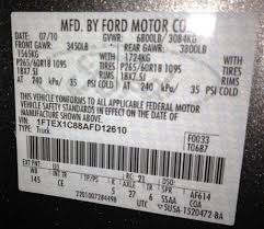 Identify Your Ford Truck Axle From The Door Sticker Blue