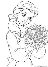 Disney princess free printable coloring pages are a fun way for kids of all ages to develop creativity, focus, motor skills and color recognition. Belle Loves Flower Disney Princess Coloring Pages Printable
