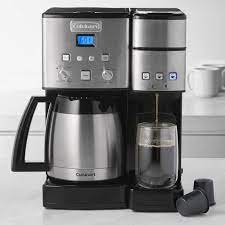 For one, it comes with a reusable filter cup where you could just dump out the previous batch of coffee grounds and put it back in for another round. Cuisinart Coffee Center Single Serve Coffee Maker With Thermal Carafe Williams Sonoma
