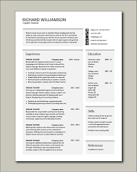 Cv format choose the right cv format for your needs. English Teacher Resume Template Cv Examples Teaching Academic School Tutor Job Free Worksheets Grade 1 Math Pdf 2nd Expanded Form 2d And 3d Shapes For Second Addition First Printable Calamityjanetheshow