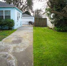 This front yard landscape is vastly covered with greenery while the nandina plants and a few petunia blossoms highlight the view. Where Front Yards Collide Property Lines In Pictures