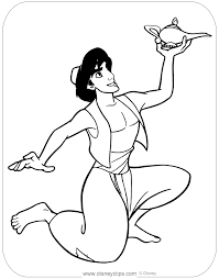 Aladdin coloring pages coloring pages of aladdin jasmine abu carpet sultan rajah and jafar to print out and color in. Aladdin Coloring Pages Disneyclips Com