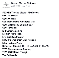 Check trip schedule and travel distance. Tamil Movie Maniac On Twitter Joker Malaysia Theatre Listing Dreamwarriorpic