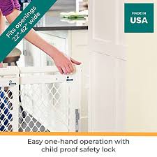 North States Mypet 62 Wide Extra Wide Pet Gate Smoothly Opens And Closes In Extra Wide Spaces Hardware Mount Fits 22 62 Wide 31 Tall Ivory In Saudi Arabia Whizz