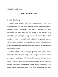 Feb 08, 2016 · jurnal ini berisi tentang sepak bola sebagai olahraga terpopular di dunia. Contoh Karya Ilmiah Sepak Bola Joonka