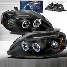 Civic Headlights By Junyan 2lhp Cv99jm Tm Fits 1999 2000 Honda Civic 2 Door Coupe 3 Door Hatchback 4 Door Sed Honda Civic 1999 Honda Civic Honda Civic Si