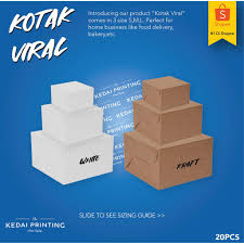 Venture to popular sights like siti khadijah central market as you save 3d2n stay in traditional house, learn to do batik print & explore kota bharu! Fast Delivery Packaging Box Kotak Food Cake Bakery White Or Kraft Material 20pcs Wedding Homemade Delivery Shopee Malaysia