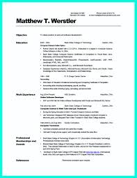 sample resume computer technician student
