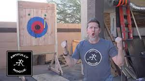 There's no better way to ruin a friendly backyard hobby than by having a serious mishap take the wood used needs to be softer because harder wood like oak can cause bounce back rather than a solid stick into the target. How To Build An Axe Throwing Target Youtube