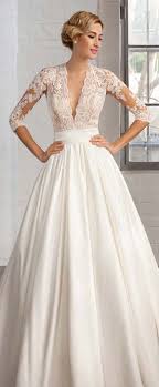 Marvelous Tulle Satin Queen Anne Neckline A Line Wedding Dresses With Lace Appliques Wedding Dresses Bridal Dresses 2016 Wedding Dresses