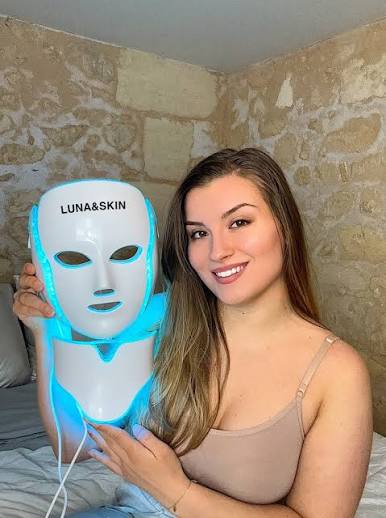 Cijan LED svjetlo maske