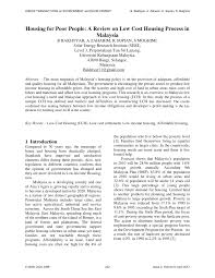 Affordable housing schemes in malaysia. Pdf Housing For Poor People A Review On Low Cost Housing Process In Malaysia