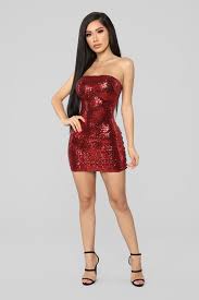 Mad About You Sequin Dress Red Red Dress Short Fashion Nova Dress Red Sparkly Dress