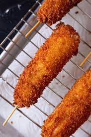 Korean Cheese Corn Dog Two Plaid Aprons Recipe In 2021 Corn Dogs Cheese Corn Dog Recipe Food Recipies