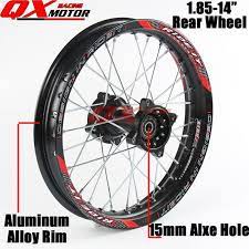 185x14inch Dirt Bike Rear Wheels Alloy Rim For Kayo Bse Apollo Xmotos Crf Klx Ttr 50 110 125 140 160cc Pit Bike Spare Parts