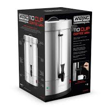 It comes in 40 cup, 60 cup and 100 cup sizes. Waring Commercial 110 Cup Coffee Urn