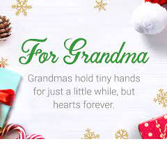 Son giving mother christmas present. Christmas Gifts For Grandma Personal Creations