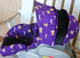 Lsu And Black Minky Infant Car Seat Cover And Hood Cover Baby Car Seats Cute Baby Clothes Infant Car Seat Cover