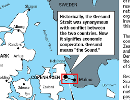 Location of oresund bridge on map of malmo and copenhagen. Oresund Bridge Map On Behance