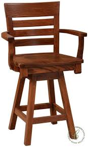 Streeter Amish Swivel Bar Chair Countryside Amish Furniture Bar Stools Bar Chairs Swivel Counter Stools