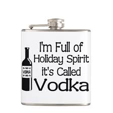 Funny Full Of Christmas Holiday Vodka Spirit Flask Zazzle Com In 2020 Vodka Spirits Vodka Flask