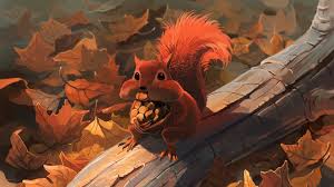 Happy summer fruits iphone wallpaper @panpins. Wallpaper Squirrel Nuts Food Foliage Autumn Squirrel Wallpaper Hd Iphone 1920x1080 Wallpaper Teahub Io