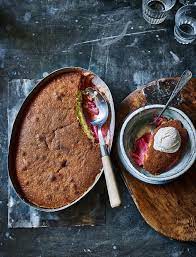 Rhubarb And Buttermilk Almond Sponge Recipe Recipe Winter Baking Recipes Rhubarb Recipes Rhubarb