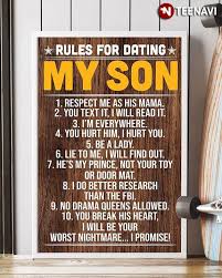 Maybe you would like to learn more about one of these? Funny Mama Rules For Dating My Son Canvas Poster Teenavi