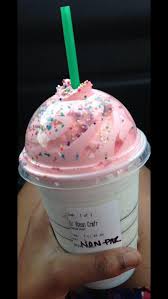 Starbucks Birthday Cake Frappuchino Vanilla Bean Frappe With Hazelnut And Raspberry Whip Starbucks Smoothies Recipe Secret Starbucks Recipes Starbucks Drinks