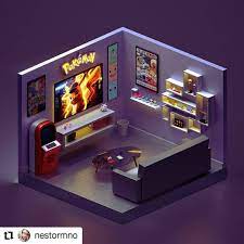 3d Gaming Rooms On Instagram Awesome Pokemon 3d Room Follow Gamingforsetups For More 3d Setups Tag Your Friend Be In 2020 Pokemon Room Room Setup Gaming Room Setup