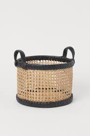 Small Rattan Basket Black Home All H M Us Rattankorb Schwarz Home Rattan
