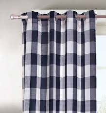 Black And White Buffalo Check Curtains With Grommets Home Curtains Panel Curtains Custom Drapes