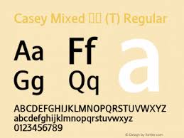 It is a typeface that can be integrated in branding projects and general designs. Casey Mixed ä¸­ç­ T Font Casey Mixed ä¸­ç­ T Regular Font Caseymixedt Regular Font Casey Mixed T Font Casey Mixed T Regular Font Casey Mixed ä¸­ç­ T Regular Version 1 00 March 3 2019 Initial Release Font Ttf Font Sans Serif Font Fontke Com
